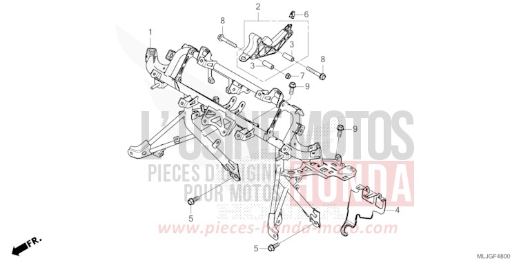 SOUTIEN DE CAPOT de Gold Wing MAT BULLET SILVER (NH389) 2026